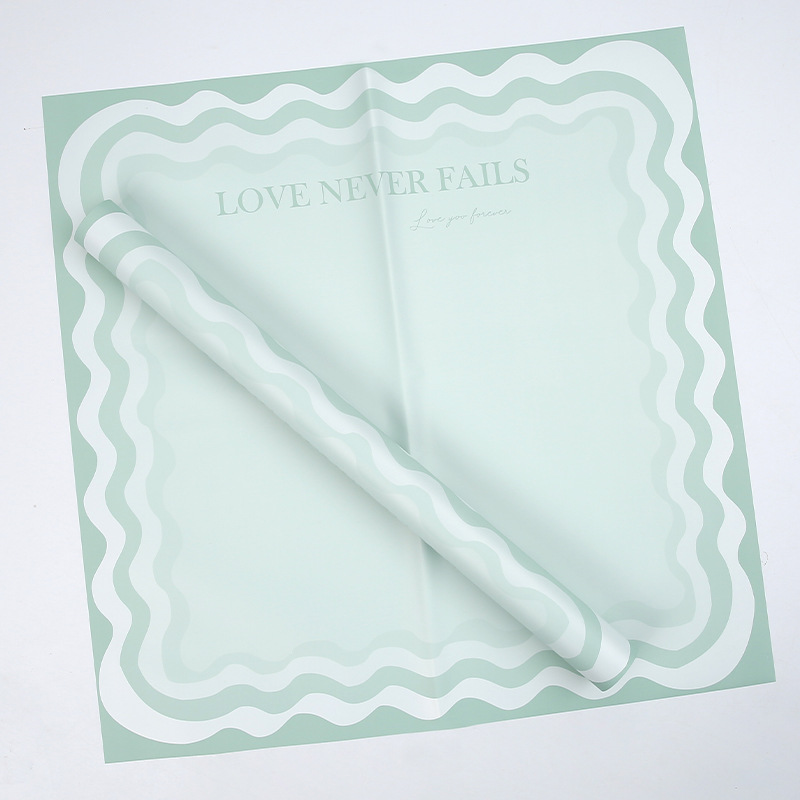 Solid Flower Wrapping Paper na may Wave Edge