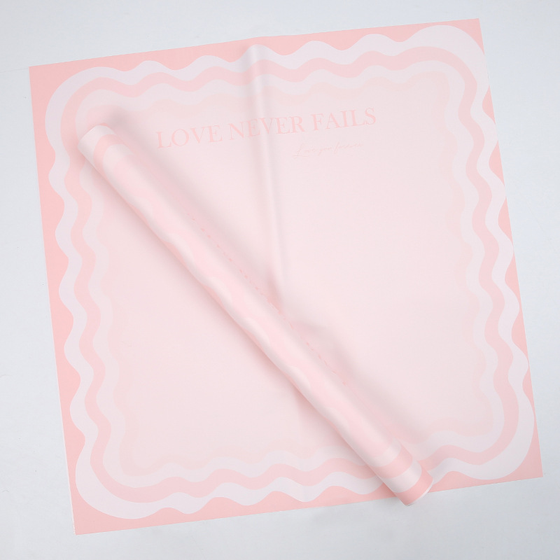 Solid Flower Wrapping Paper na may Wave Edge