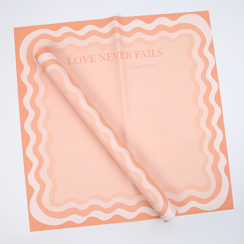 Solid Flower Wrapping Paper na may Wave Edge