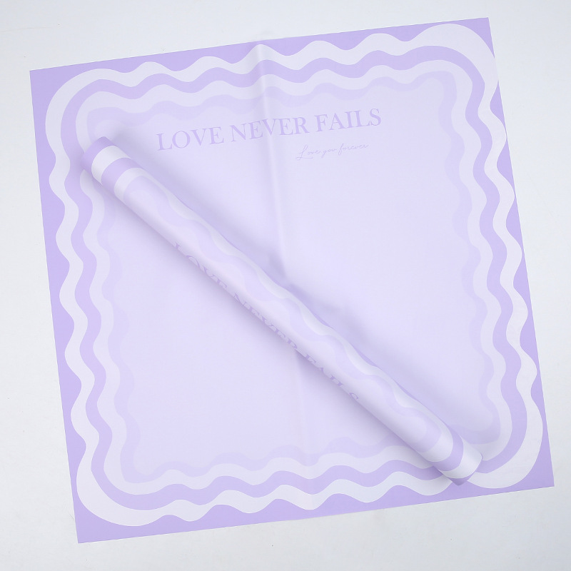 Solid Flower Wrapping Paper na may Wave Edge