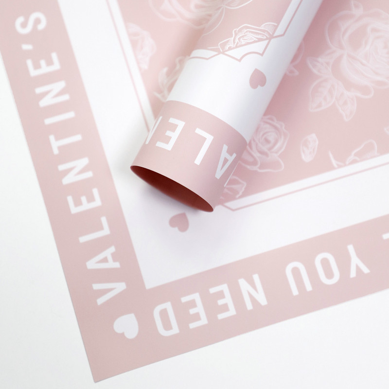 Rose Pattern Flower Wrapping Paper