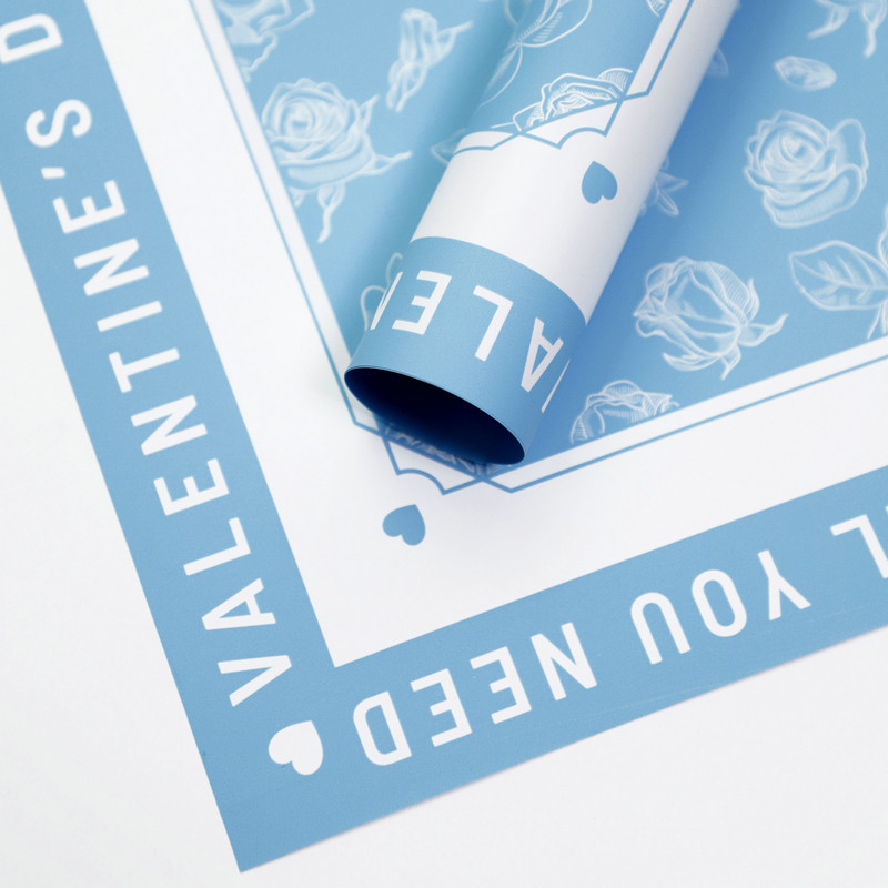 Rose Pattern Flower Wrapping Paper