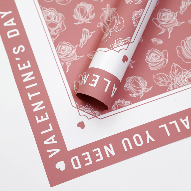 Rose Pattern Flower Wrapping Paper