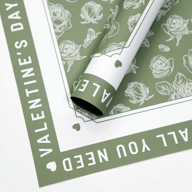 Rose Pattern Flower Wrapping Paper