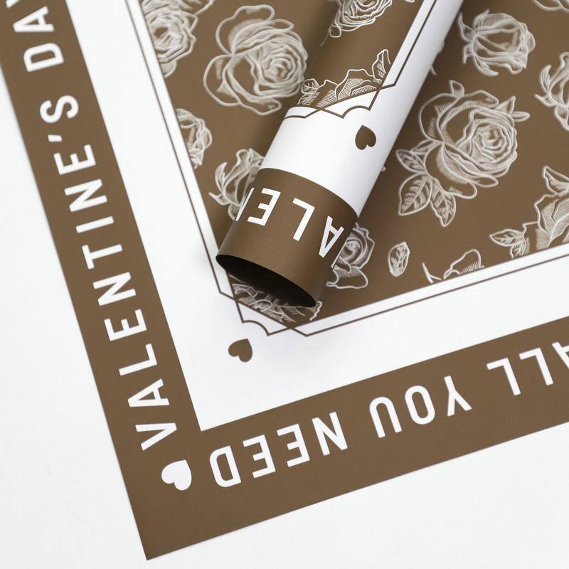 Rose Pattern Flower Wrapping Paper