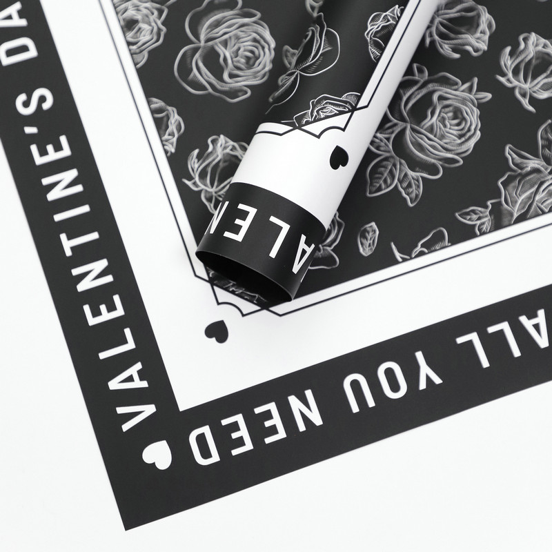 Rose Pattern Flower Wrapping Paper