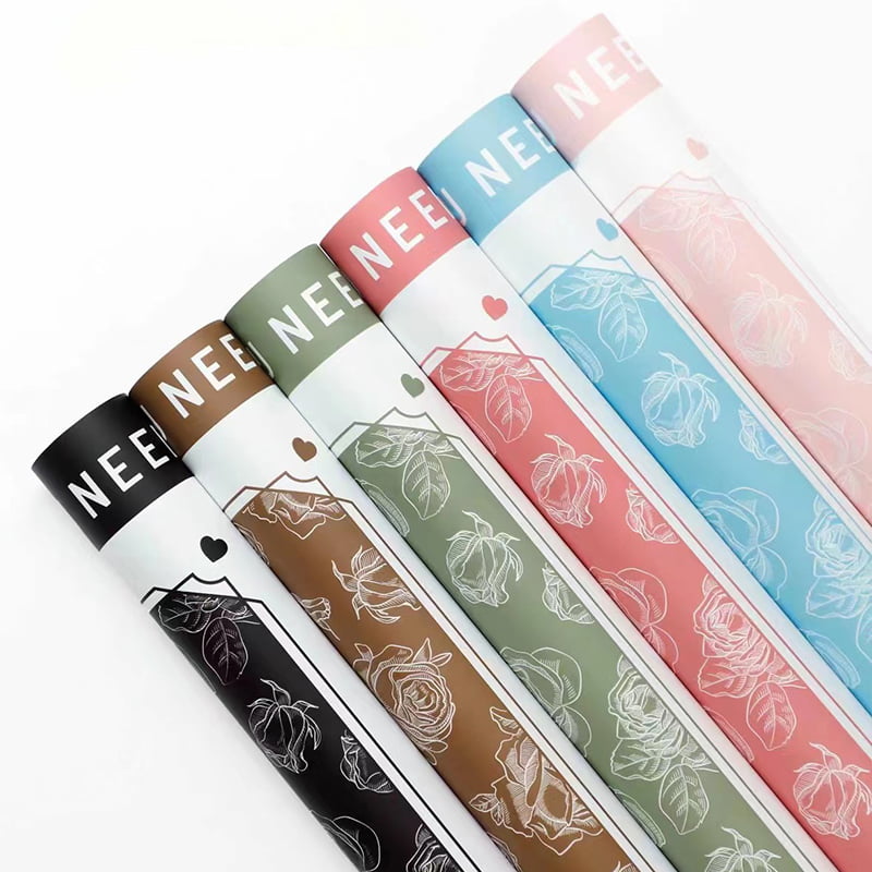 Rose Pattern Flower Wrapping Paper