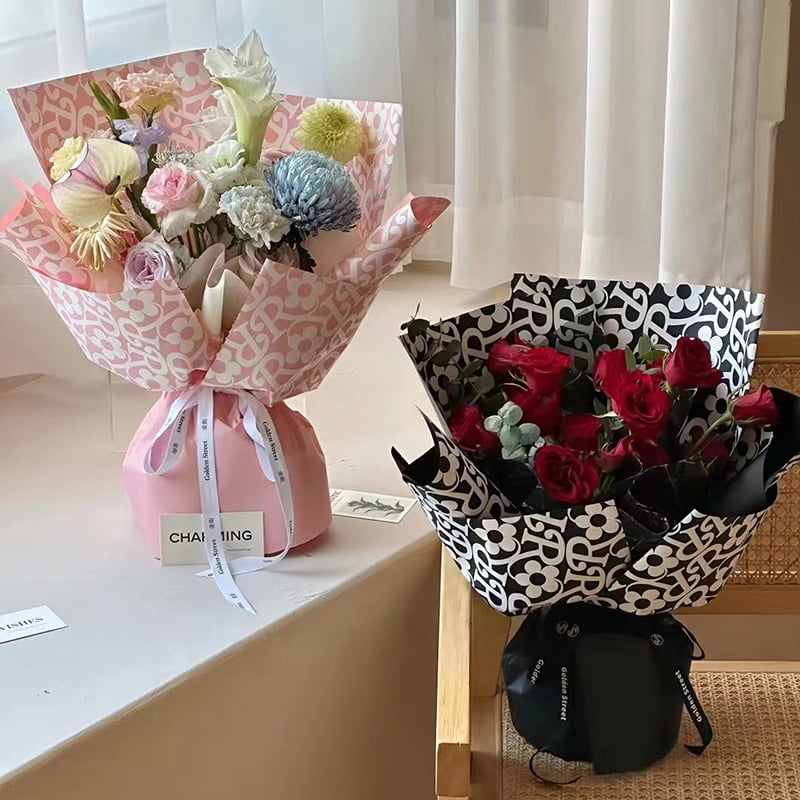 Matte film na pattern ng bulaklak na pambalot na papel