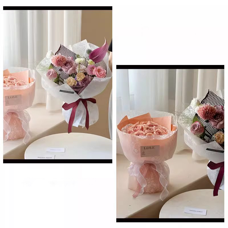 Nuosha flower wrapping paper sa iba't ibang pattern at istilo