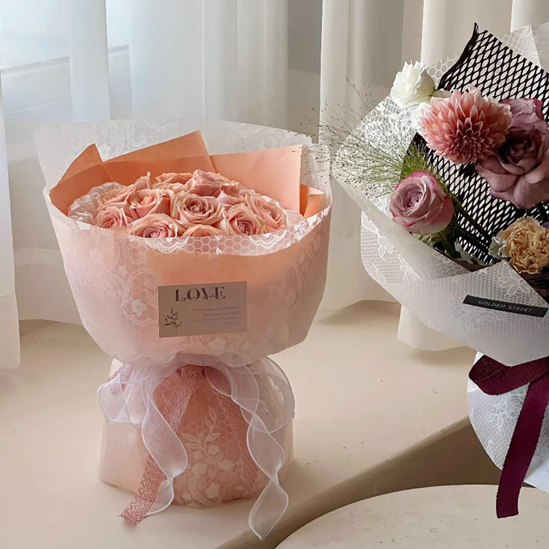 Nuosha flower wrapping paper sa iba't ibang pattern at istilo