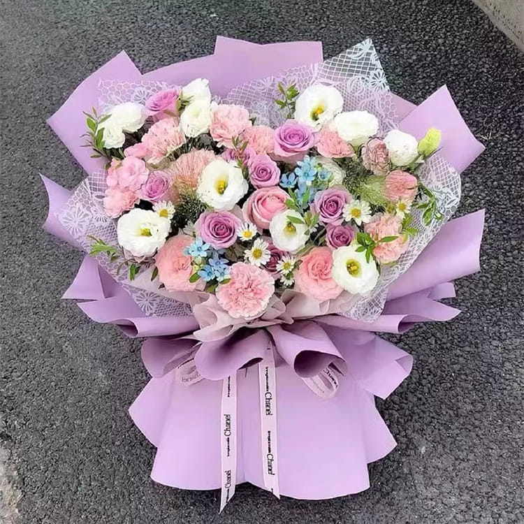 Nuosha flower wrapping paper sa iba't ibang pattern at istilo