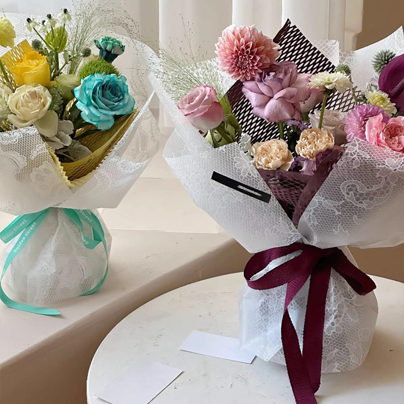 Nuosha flower wrapping paper sa iba't ibang pattern at istilo