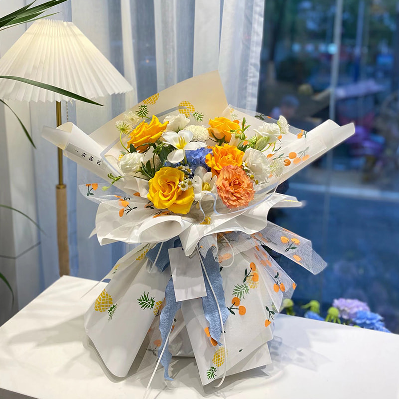 Anti-fog at moisture-proof plastic flower bouquet packaging film