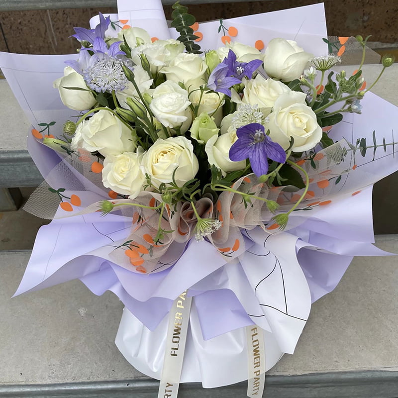 Makapal na opaque na plastic na bulaklak na papel