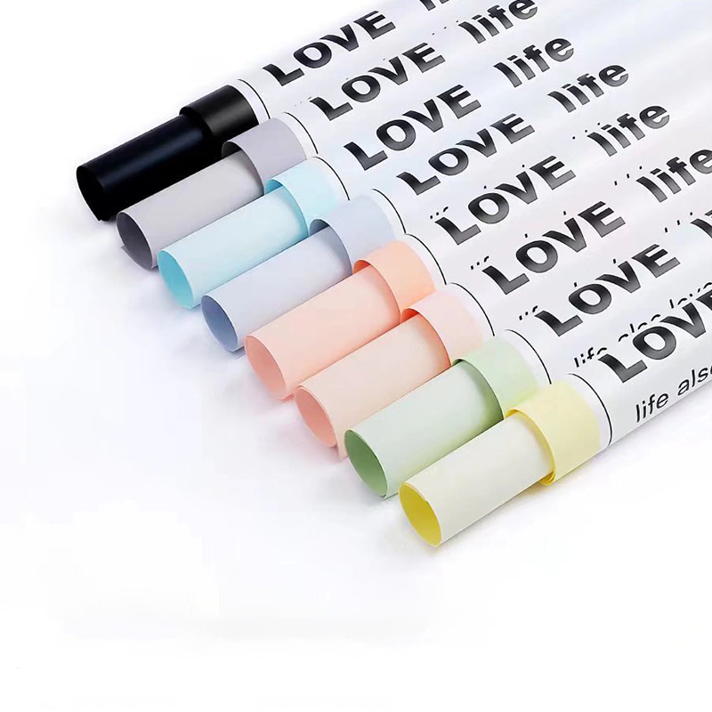 Smooth Lettered Flower Wrapping Paper