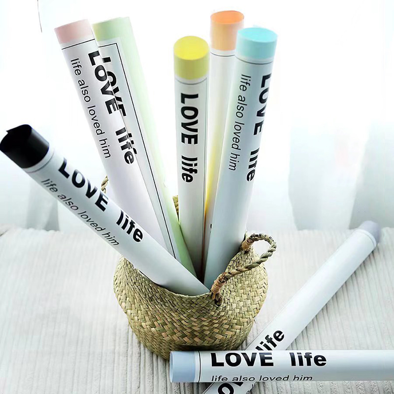 Smooth Lettered Flower Wrapping Paper