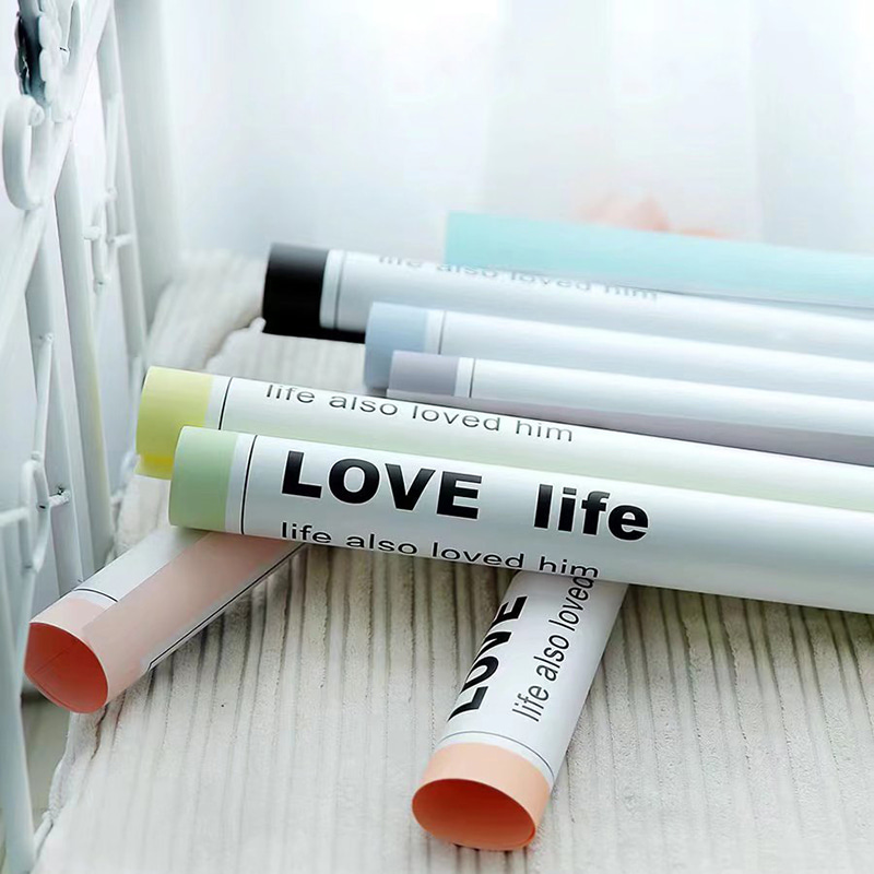 Smooth Lettered Flower Wrapping Paper