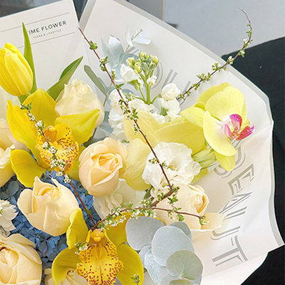 Sariwang bouquet packaging English art paper