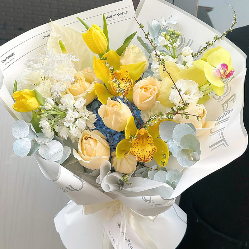 Sariwang bouquet packaging English art paper