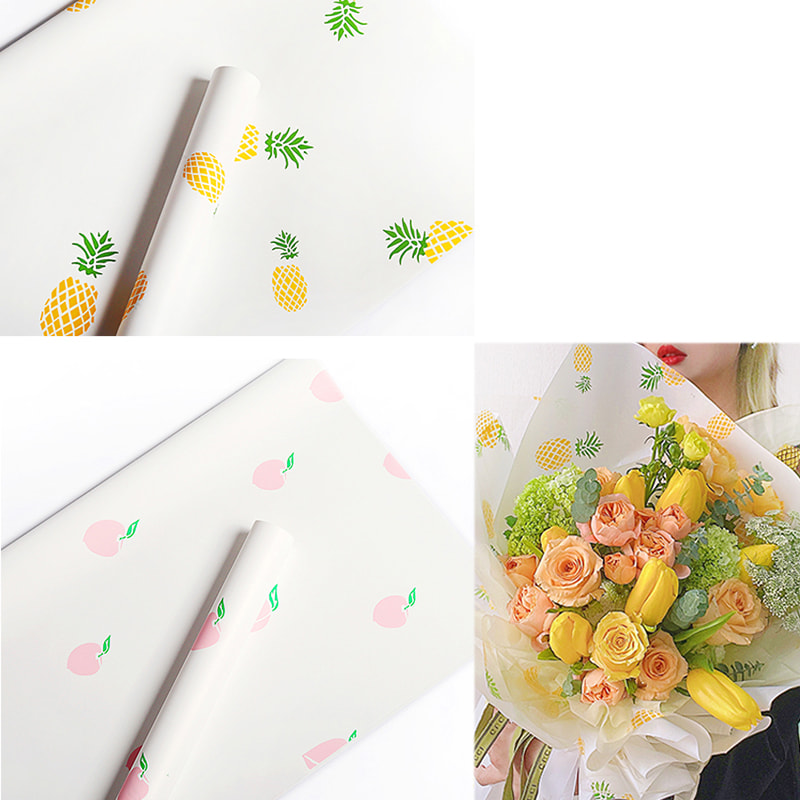 Simple fruit pattern bouquet wrapping paper