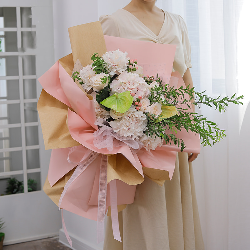 Korean Solid-Color Bouquet Wrapping Paper