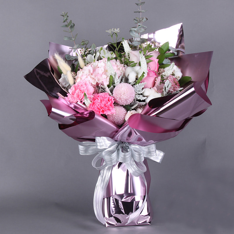 Double-Sided Shimmering Metallic Film Bouquet Wrapping Paper