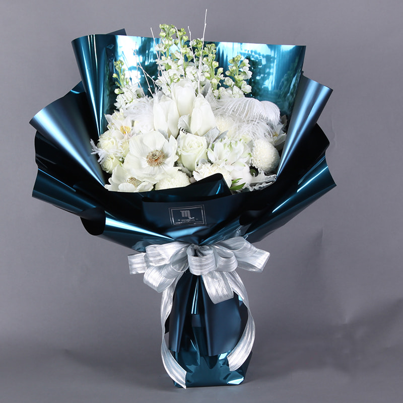 Double-Sided Shimmering Metallic Film Bouquet Wrapping Paper
