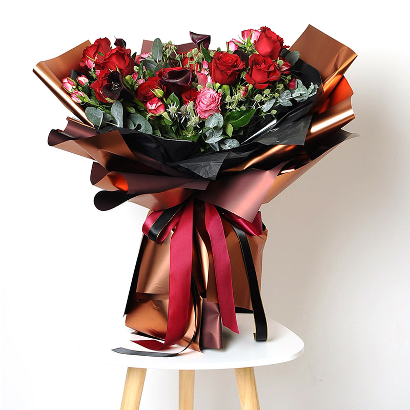 Heavy Metal Light Shadow Bouquet Wrapping Paper