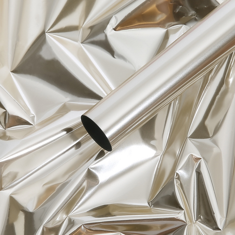 Solid-Color Mirrored Bouquet Wrapping Paper
