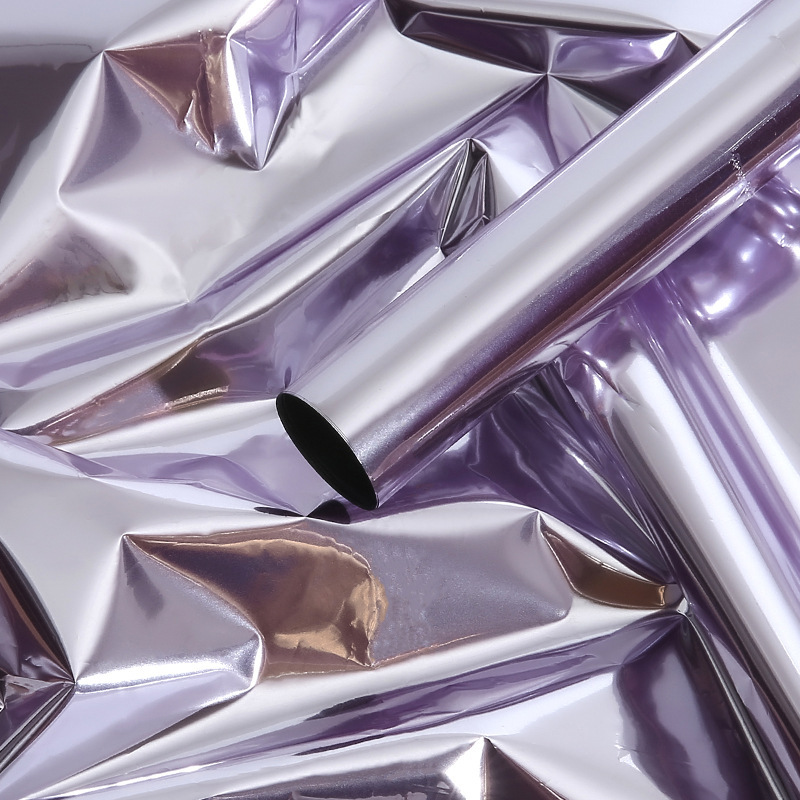 Solid-Color Mirrored Bouquet Wrapping Paper