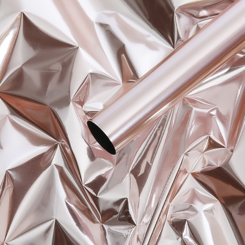 Solid-Color Mirrored Bouquet Wrapping Paper