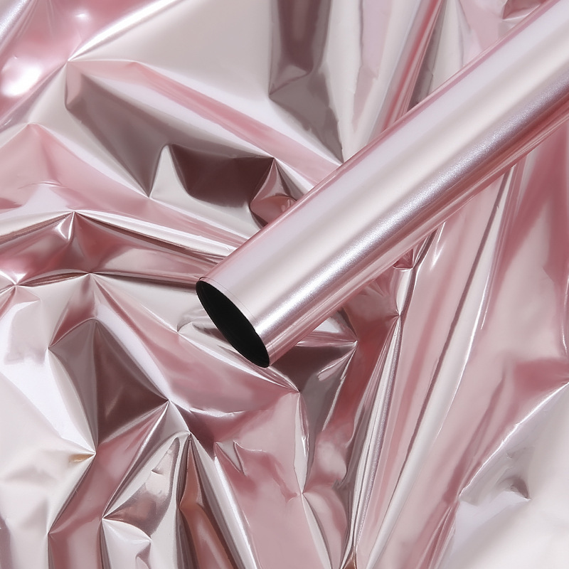 Solid-Color Mirrored Bouquet Wrapping Paper