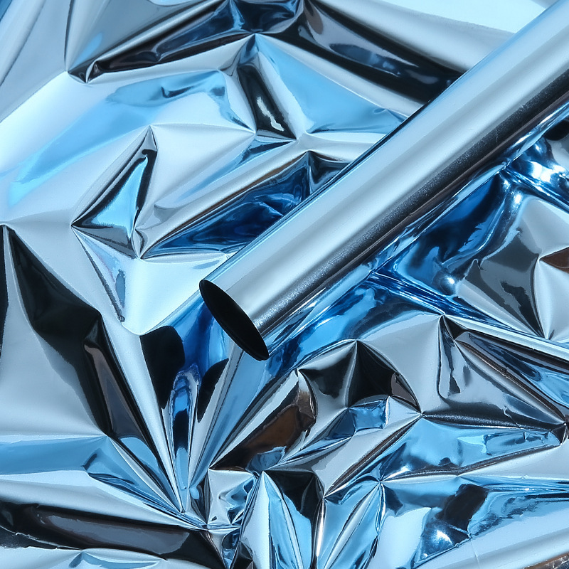 Solid-Color Mirrored Bouquet Wrapping Paper