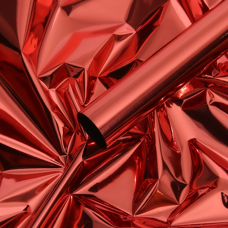 Solid-Color Mirrored Bouquet Wrapping Paper