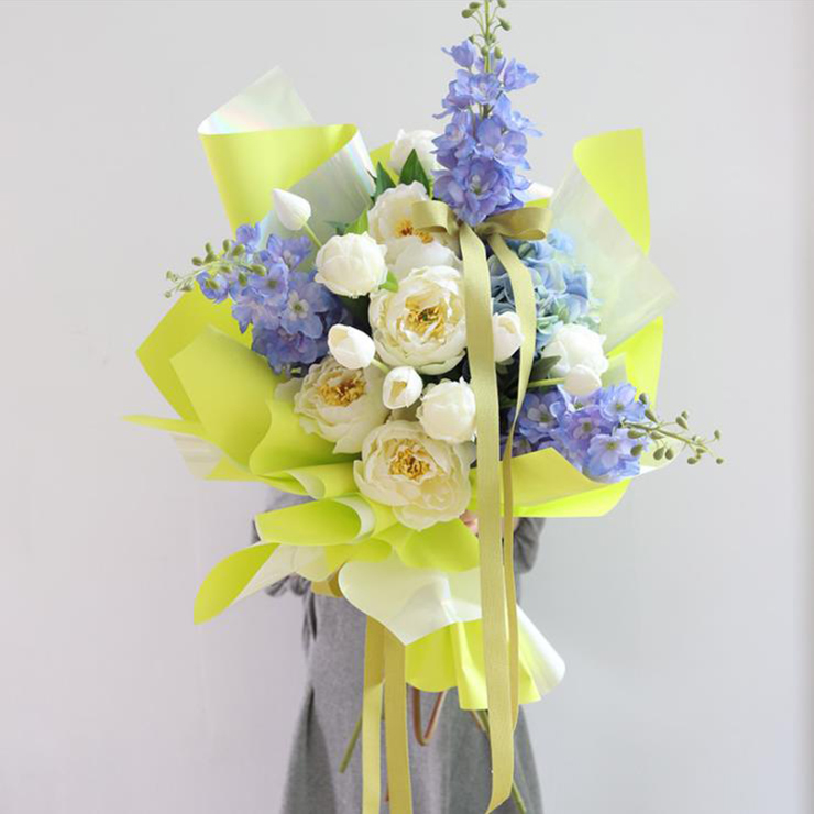 Candy Colored Bouquet Wrapping Paper Fantasy Gold-Plated