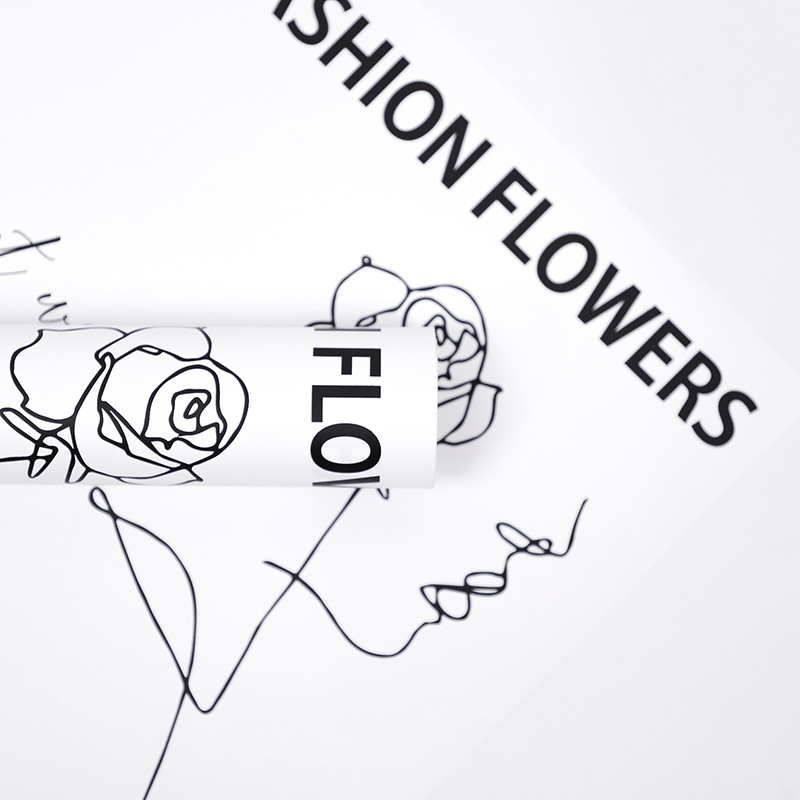 Flower Love-Bouquet wrapping paper na may pattern ng rosas