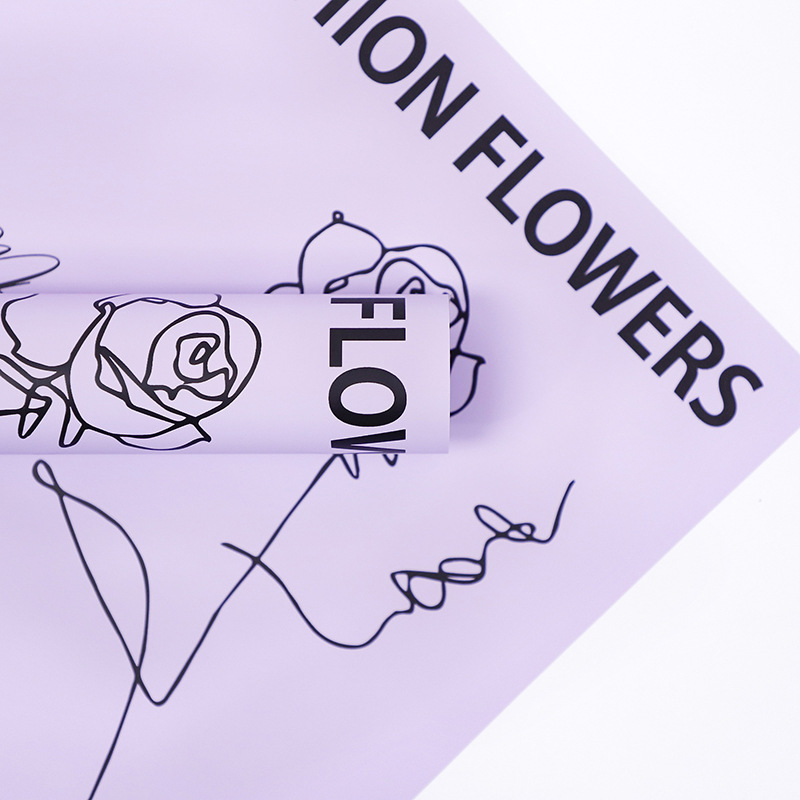Flower Love-Bouquet wrapping paper na may pattern ng rosas