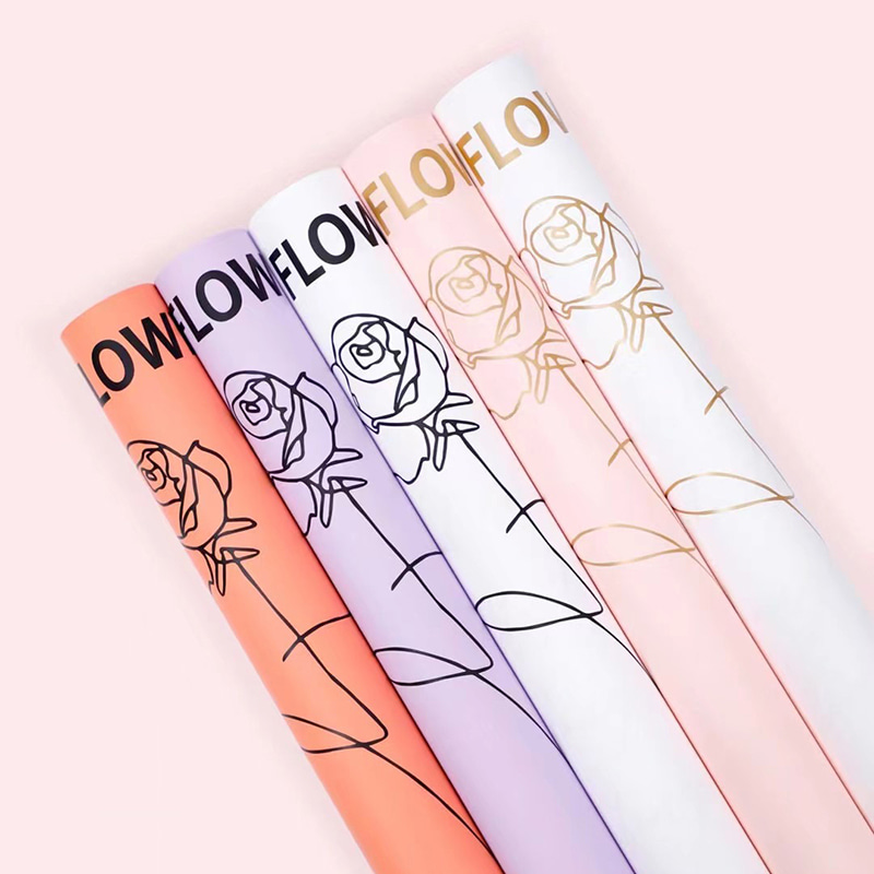 Flower Love-Bouquet wrapping paper na may pattern ng rosas