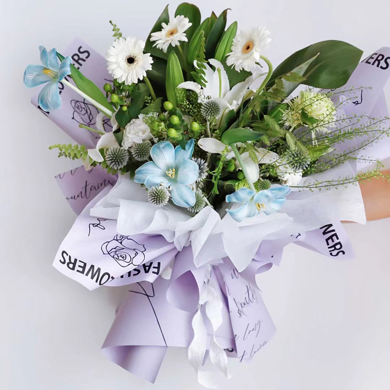 Flower Love-Bouquet wrapping paper na may pattern ng rosas